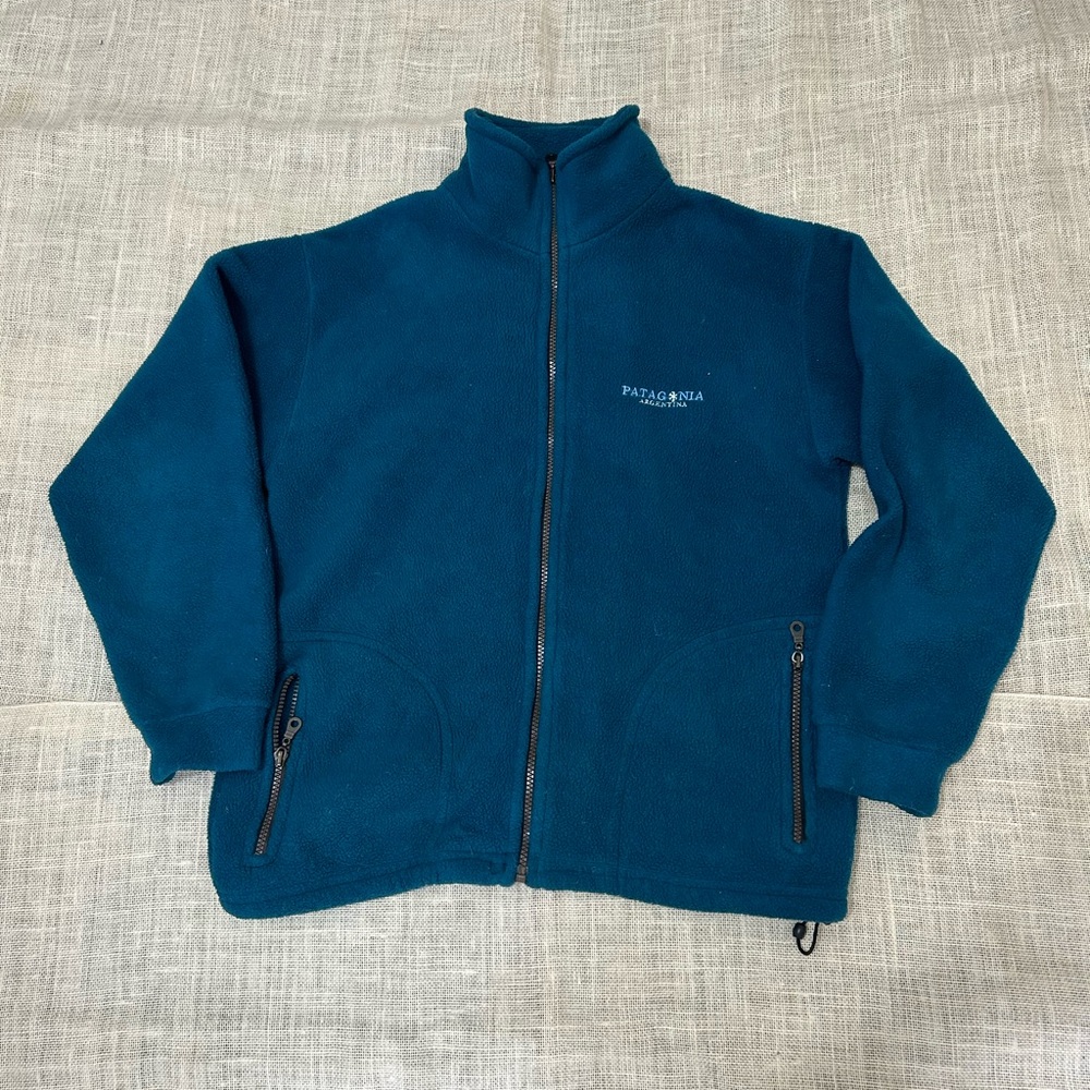 Patagonia Women’s Synchilla Sherpa Jacket Vintage Teal Pile Fleece Size S